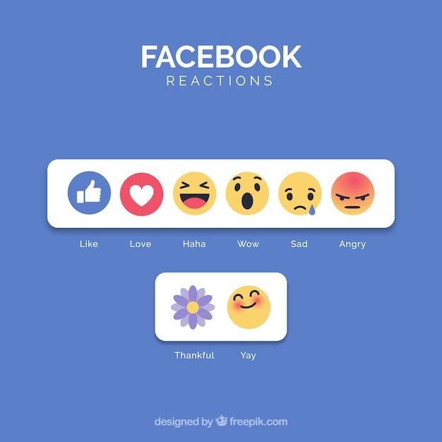 Facebook Emoji Collection Avec Un Design Plat