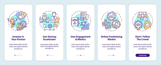 Façons de trouver des investisseurs sur l'écran de l'application mobile