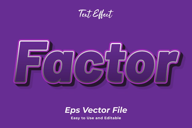 Vecteur facteur d'effet de texte vecteur premium modifiable et facile à utiliser