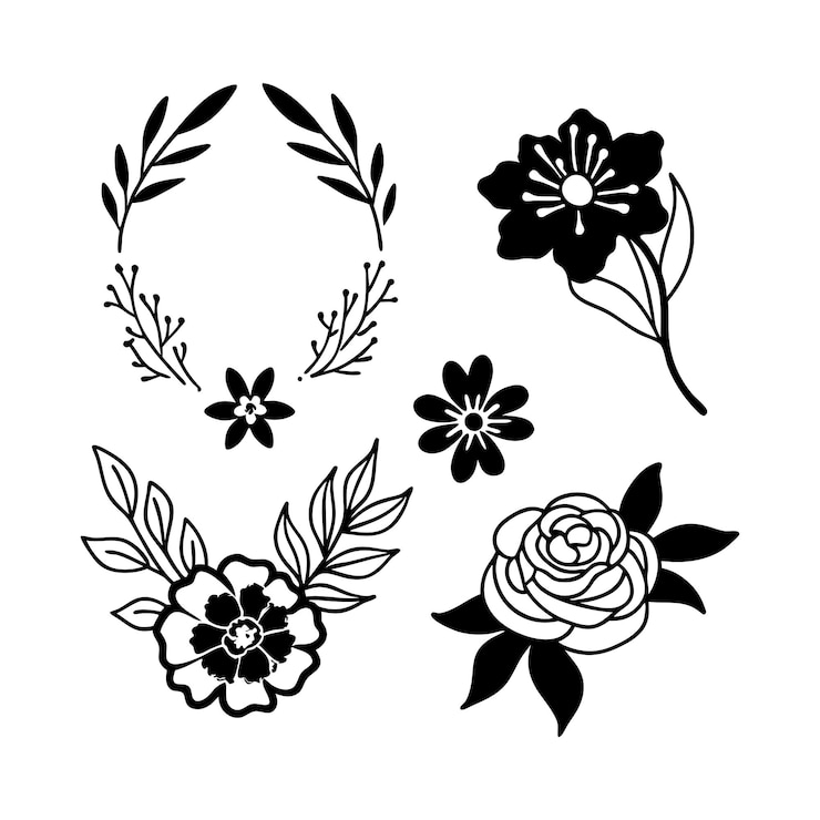 Vecteur faisceau de fleurs svg