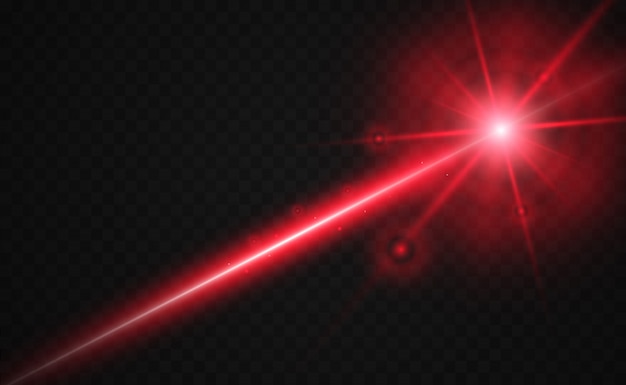 Vecteur faisceau laser abstrait. transparent isolé.