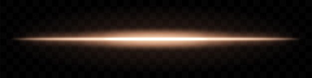 Faisceau lumineux jaune brillant Flare horizontale ligne lumineuse radiante lueur abstraite lumineuse énergie lumineuse futuriste trace dynamique effet de lumière optique au néon