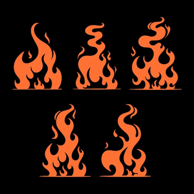 Faisceau vecteur de feu orange