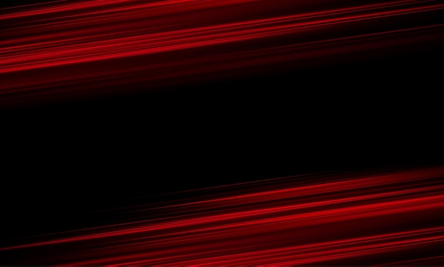 Des faisceaux laser rouges isolés sur un fond noir Effet lumineux abstrait Flash de lentille verte Horizontal