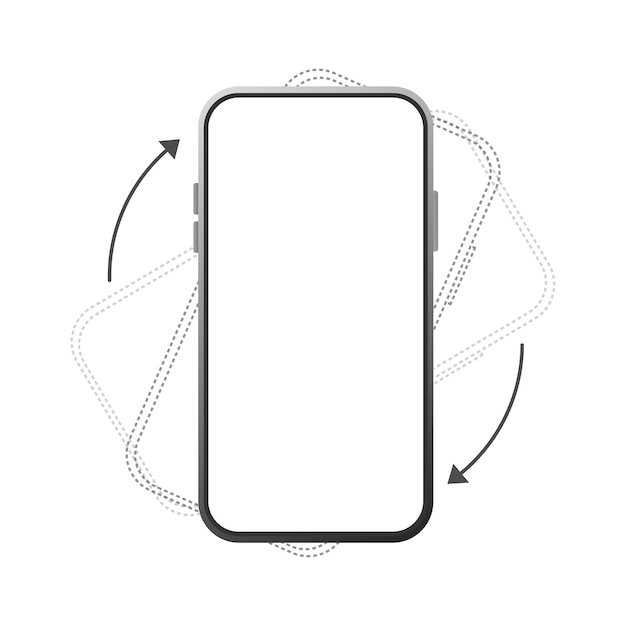 Faites pivoter l'icône isolée du smartphone Symbole de rotation de l'appareil Tournez votre appareil