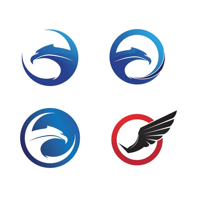 Falcon Eagle Bird Logo Template Icône De Vecteur