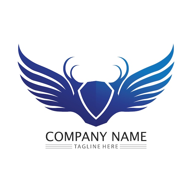 Falcon Eagle Bird Logo Template Icône De Vecteur