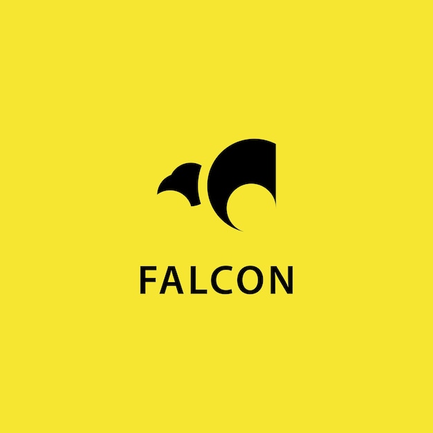 Vecteur falcon eagle logo simple vecteur de style moderne