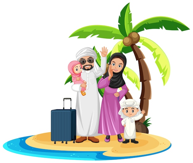 Famille Arabe En Vacances