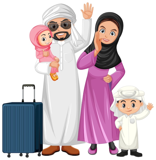 Famille Arabe En Vacances