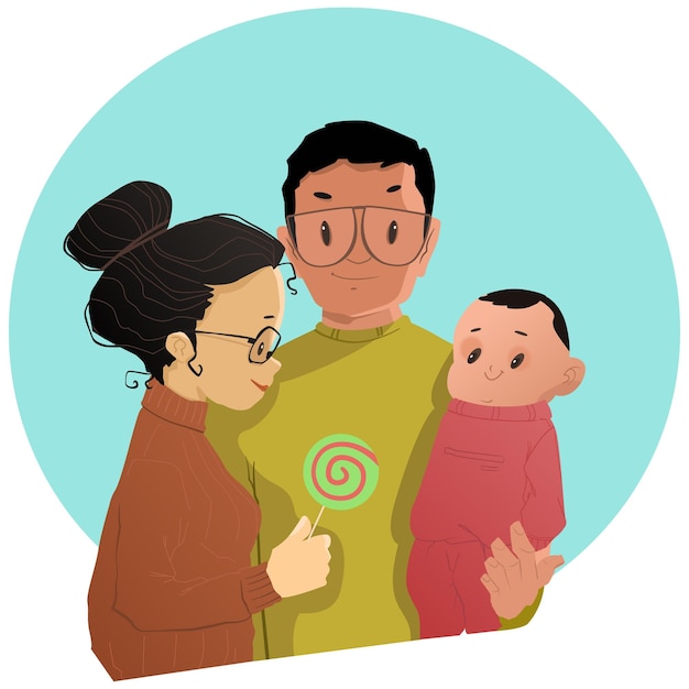 Famille (couples) Portrait Illustration