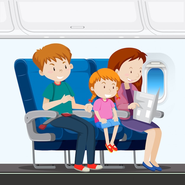 Famille Dans L'avion