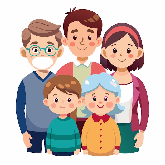 Une famille joyeuse conception vectorielle