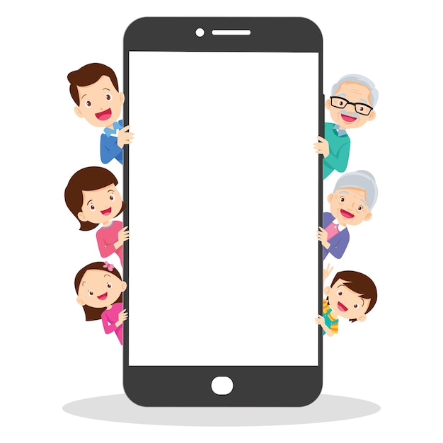 Familles utilisant des applications mobiles