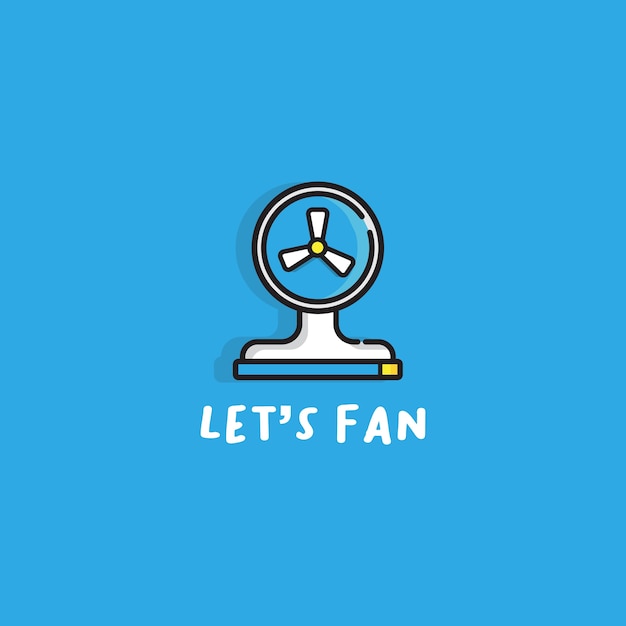 Fan Line Art Vector Icon