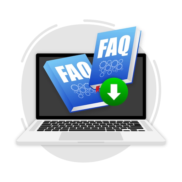 Faq Book Download Support Help Concept Support Service Client Aide Communication