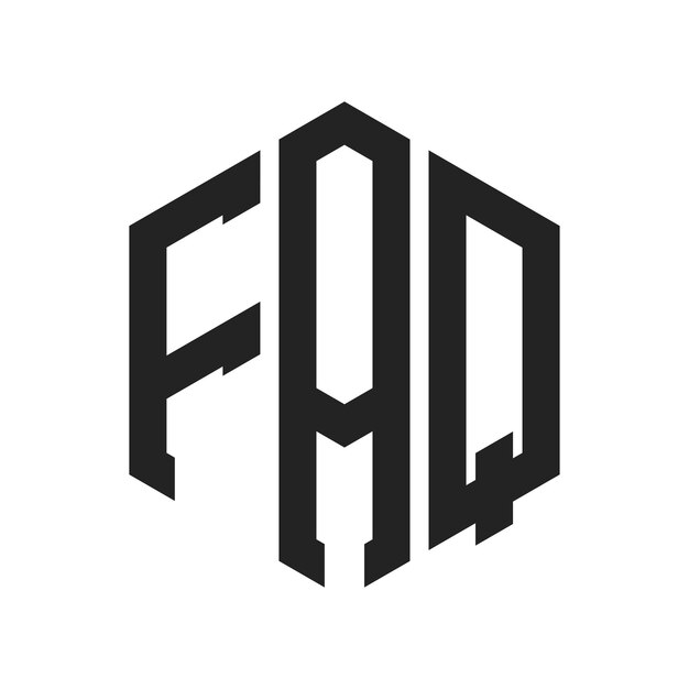 FAQ Design du logo Lettres initiales FAQ Monogramme du logo en utilisant la forme d'hexagone