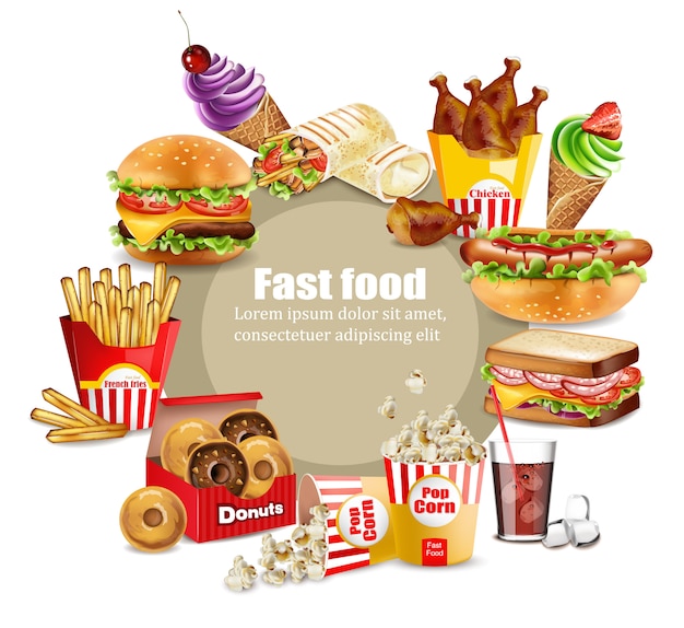 Fast Food Grande Collection De Repas