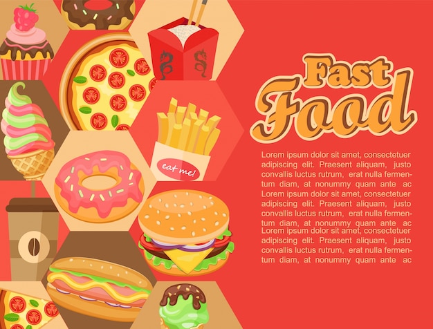Fast food, vecteur.