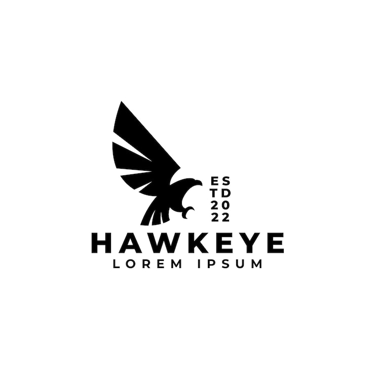 Vecteur faucon ou aigle aile déployant logo volant
