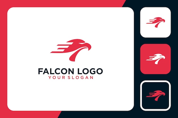 Faucon Avec Inspiration De Conception De Logo Logistique