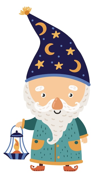 Fée De Jardin En Bonnet De Nuit Personnage De Gnome Magique