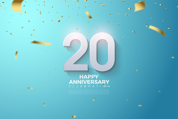 Félicitations Pour Le Fond Du 20e Anniversaire