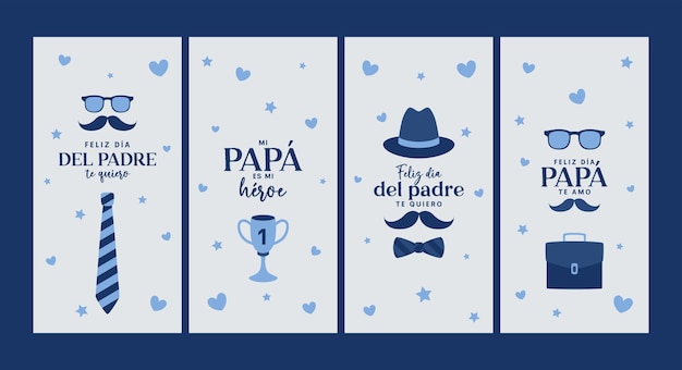 Feliz da del padre conjunto de banners