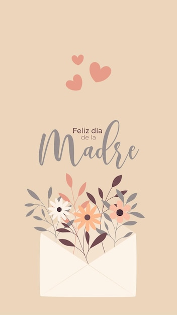 Vecteur feliz dia de la madre tarjeta de felicitacion