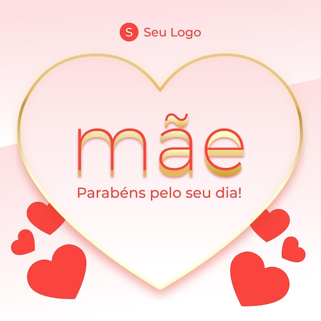 Vecteur feliz dias das mães para redes sociais