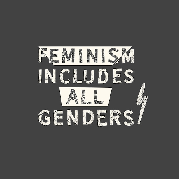 Vecteur le féminisme comprend tous les genres.