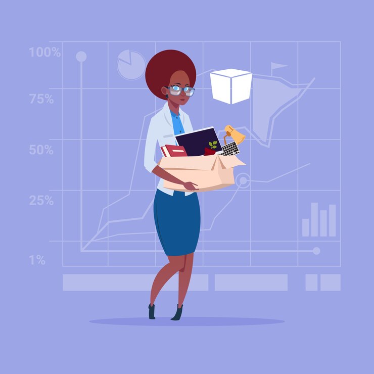 Vecteur femme d&#39;affaires afro-américaine
