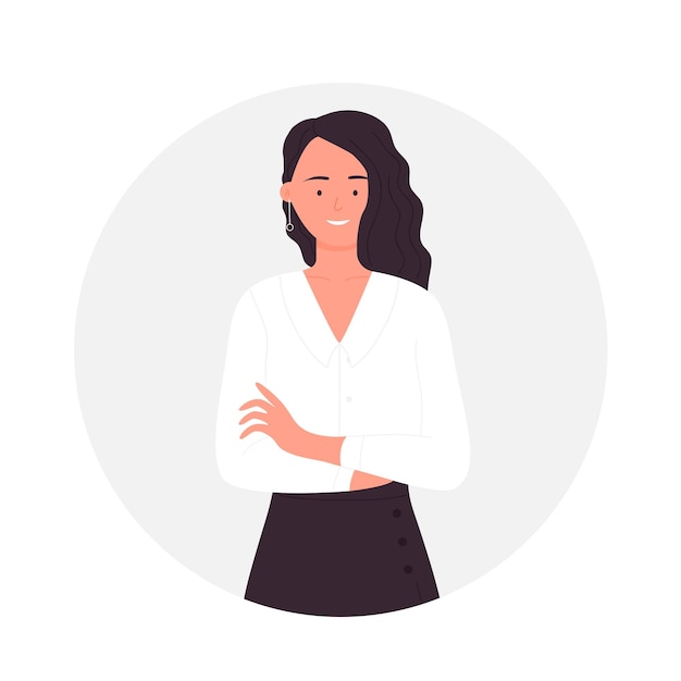 Femme d&#39;affaires avec les bras croisés