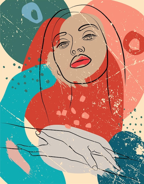 Une femme africaine Une belle femme en une ligne