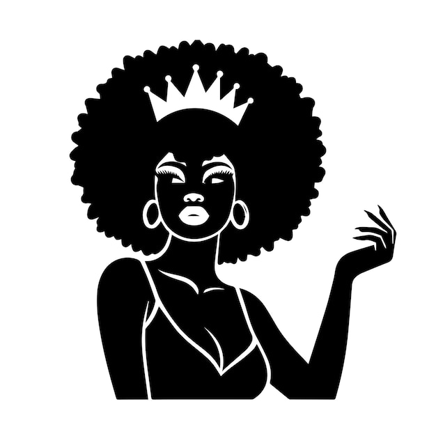 Vecteur femme afro-svg