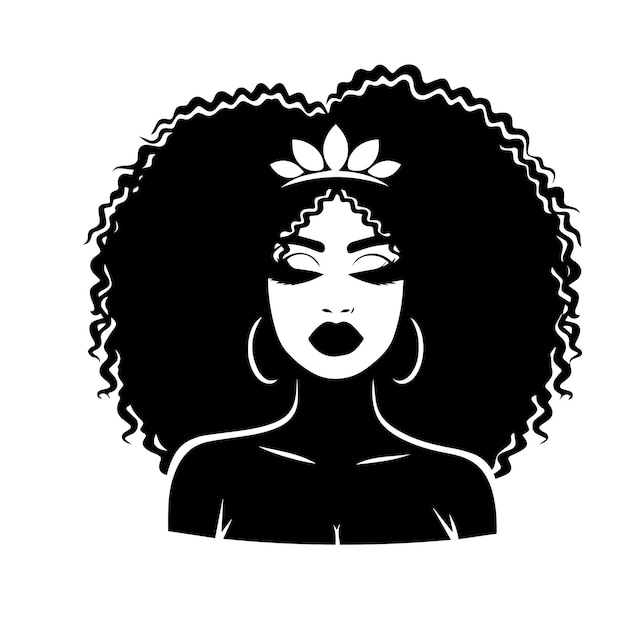 Vecteur femme afro-svg