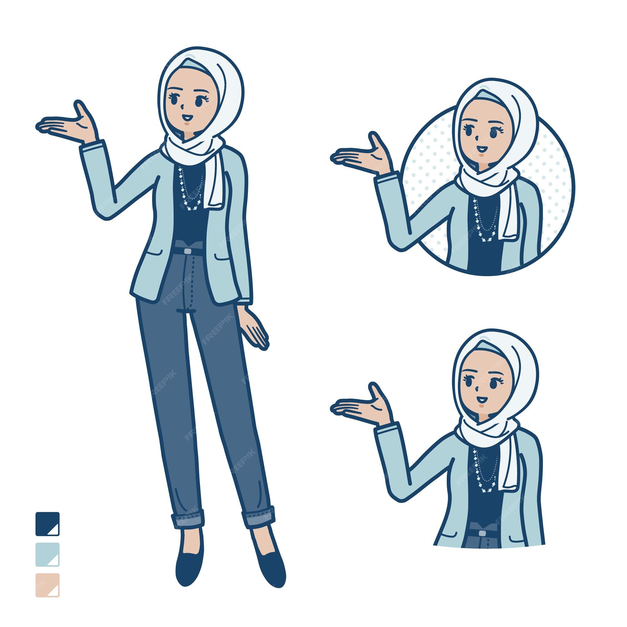 Une Femme Arabe à La Mode Décontractée Avec Des Images D