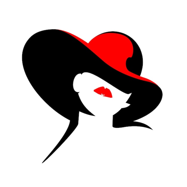 Femme au chapeau rouge dans le vecteur Eps 8