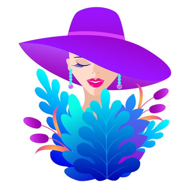 Femme Au Chapeau Violet