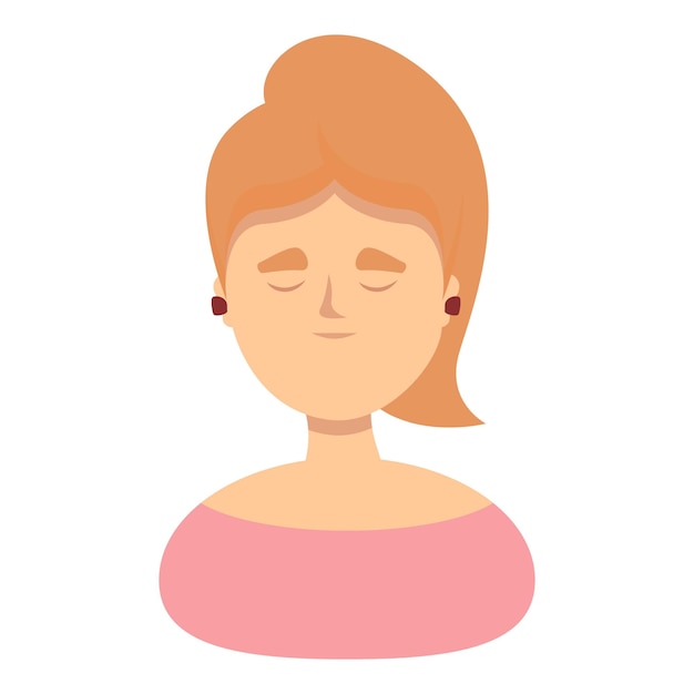 Femme avec des bouchons d'oreilles icône dessin animé vecteur protection auditive bouchon de sommeil