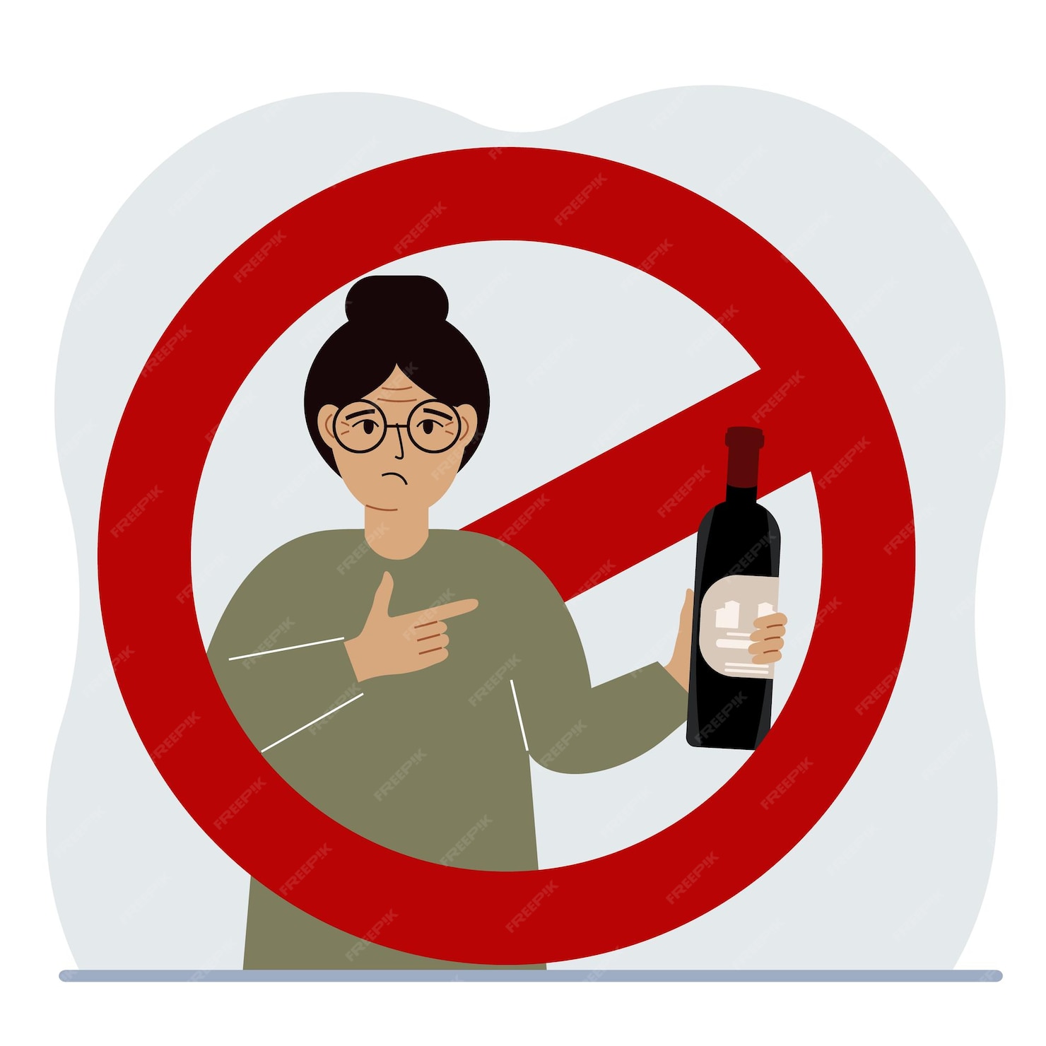 Une Femme Avec Une Bouteille D
