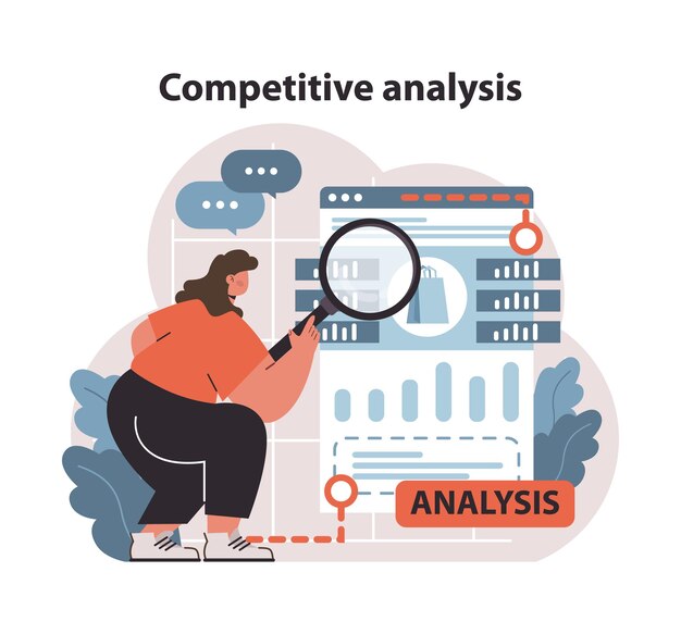 Une Femme Concentrée Effectuant Une Analyse Concurrentielle. L'expert Plonge Profondément Dans Les Données à La Recherche D'idées Pour