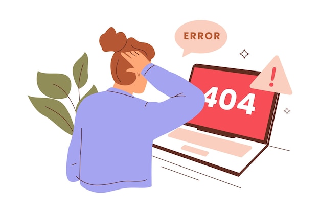 La femme a confondu le concept d'erreur 404