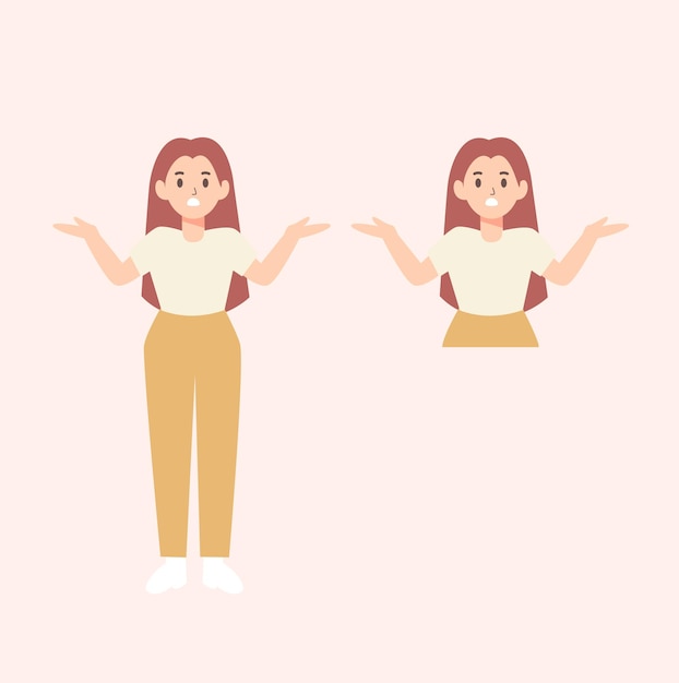 Femme Confuse Clipart