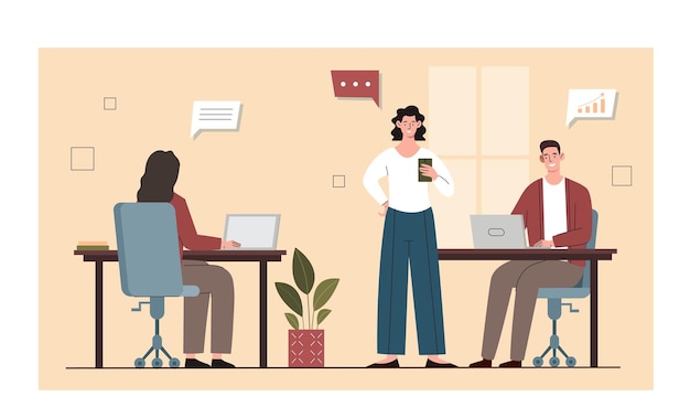 Femme dans le bureau