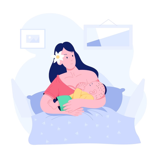 une femme enceinte est allongée sur un lit avec une photo d'un bébé