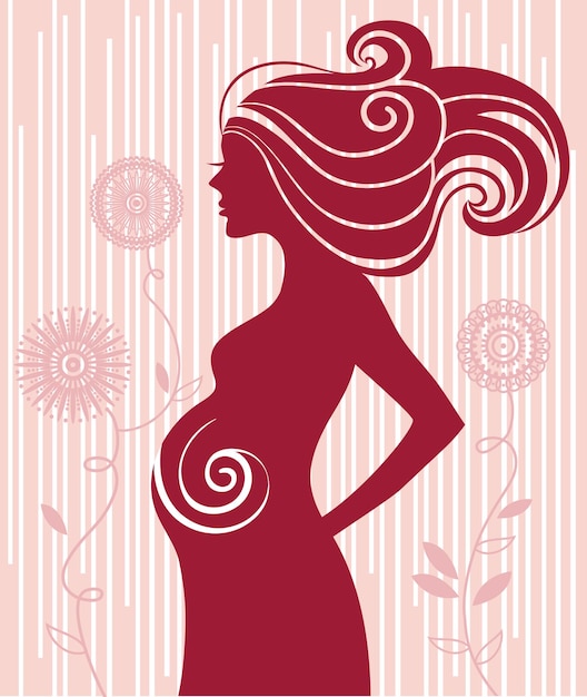 Femme Enceinte En Fleurs