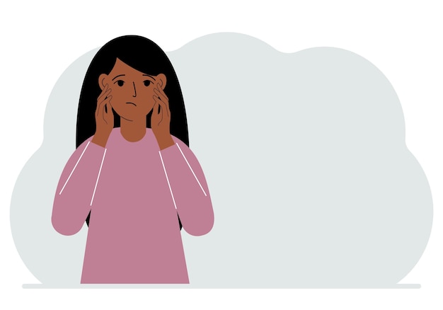 La femme exprime les émotions de choc surprise confusion stress anxiété