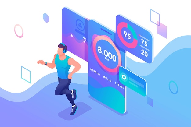 Une femme isométrique crée un design personnalisé pour une application mobile Ui UX design Concept pour la conception Web