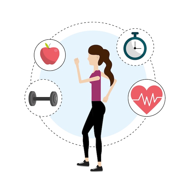 femme un mode de vie sain pour faire de l'exercice